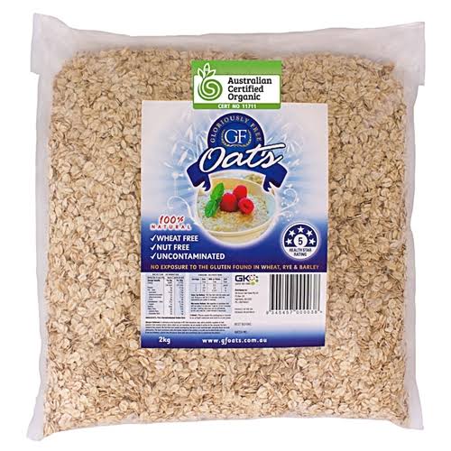Gloriously Free Uncontaminated Organic Oats 2kg