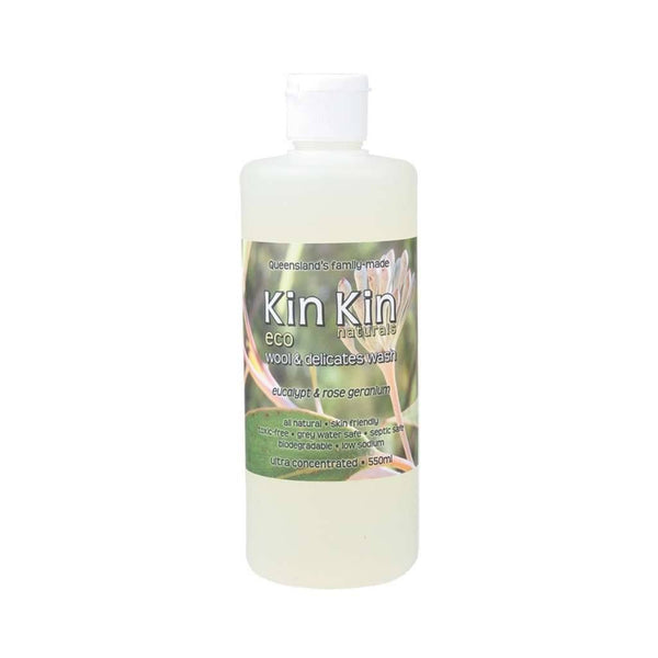 Kin Kin Eco Wool and Delicates Wash Eucalypt and Rose 550ml