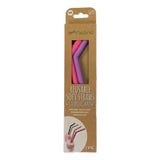 Little Mashies 2pk Reusable Soft Silicone Straws with Cleaning Brush